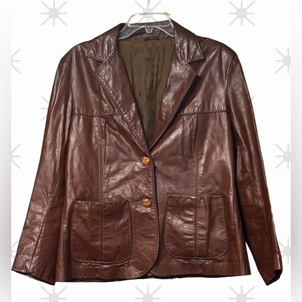 Vintage The Leather Shop (Sears) Leather Western Cut Jacket